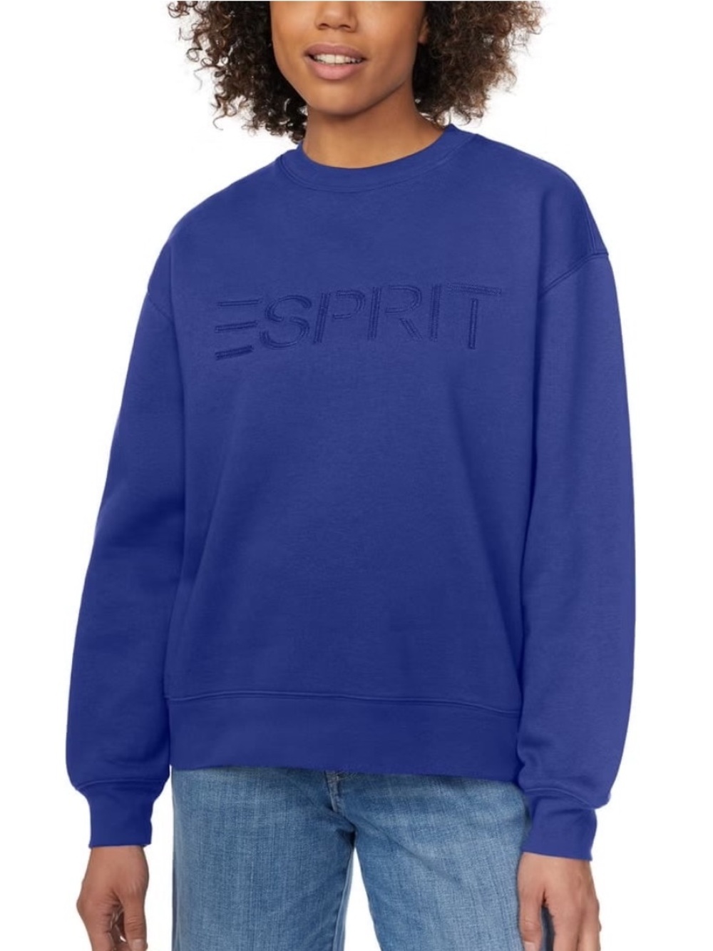 Esprit Women's Blue Embroidered Logo Sweatshirt from Costco